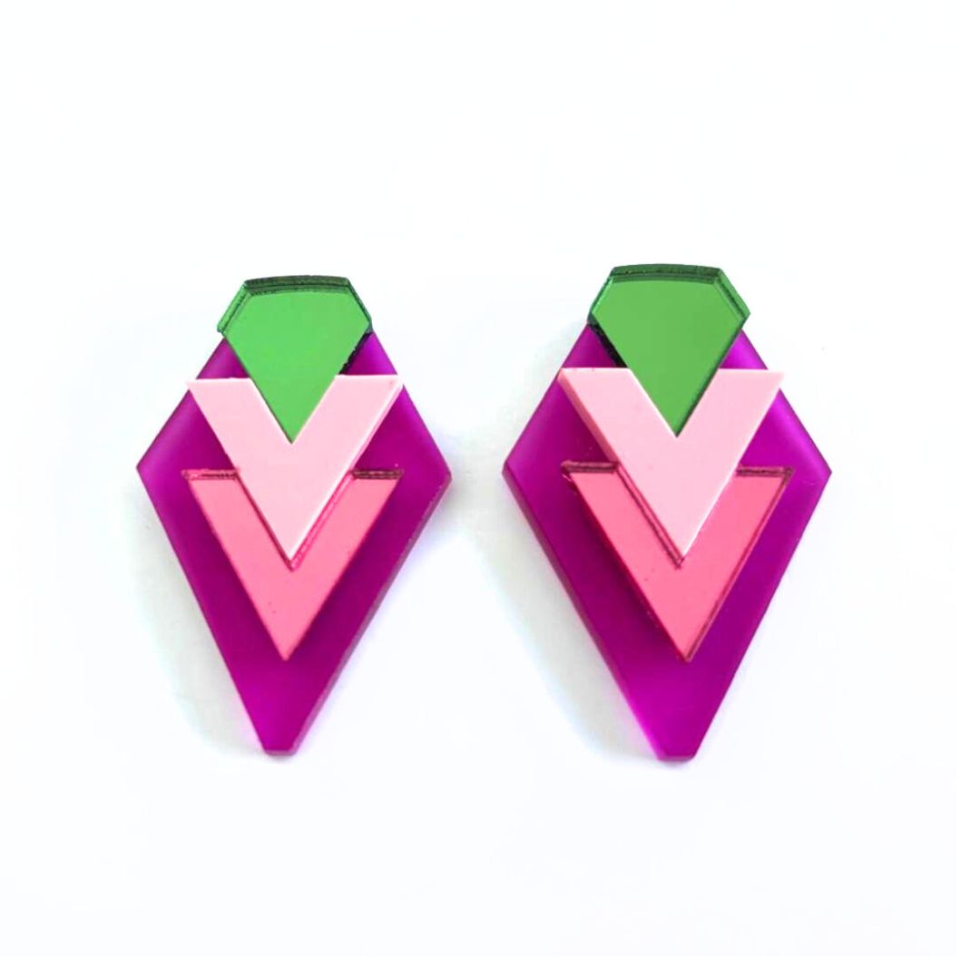 Diamond fucsia oliva 1