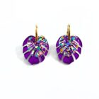Monstera doble con aro morada 1