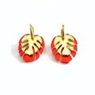 Monstera doble con aro naranja 1
