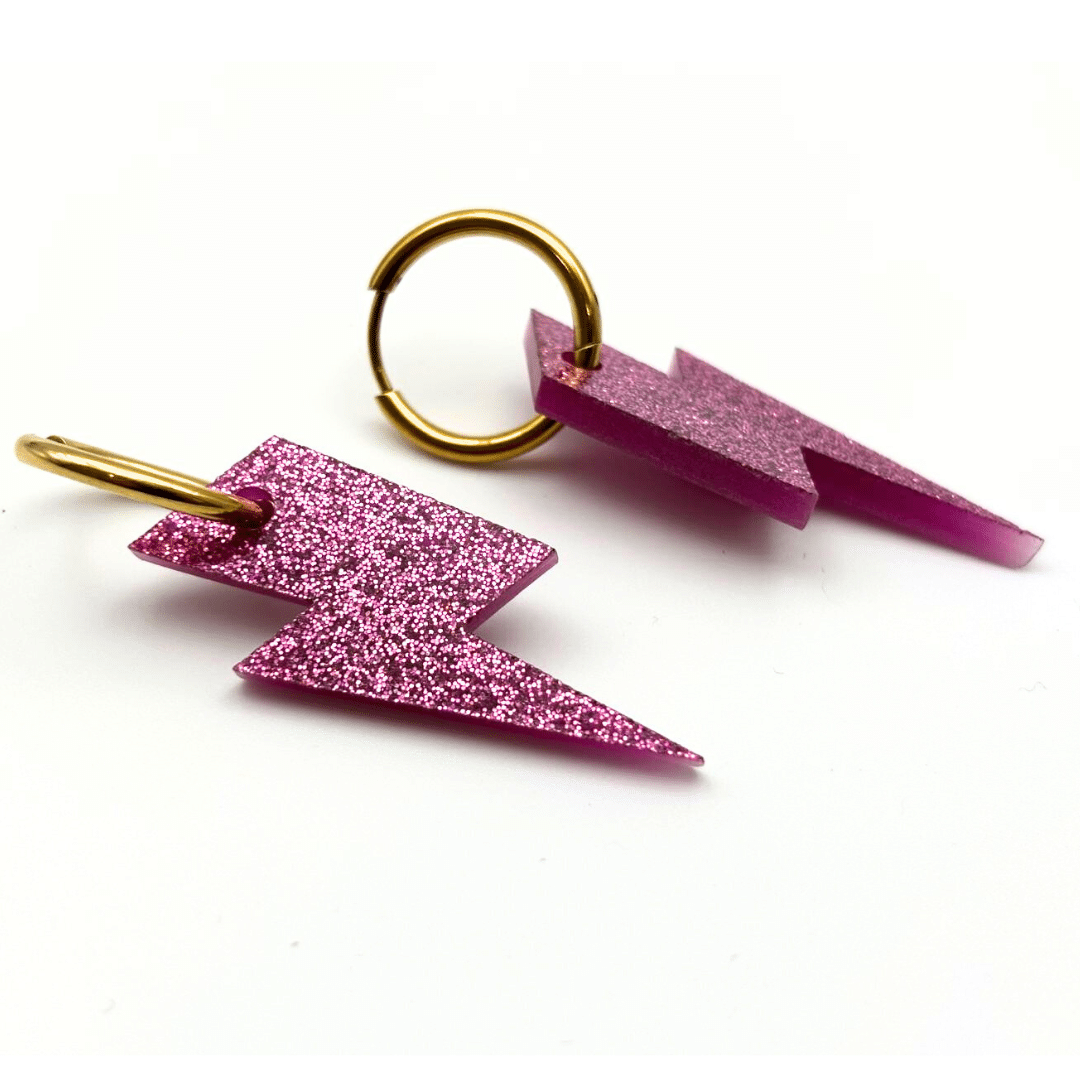 rayo aro fucsia purpurina 2