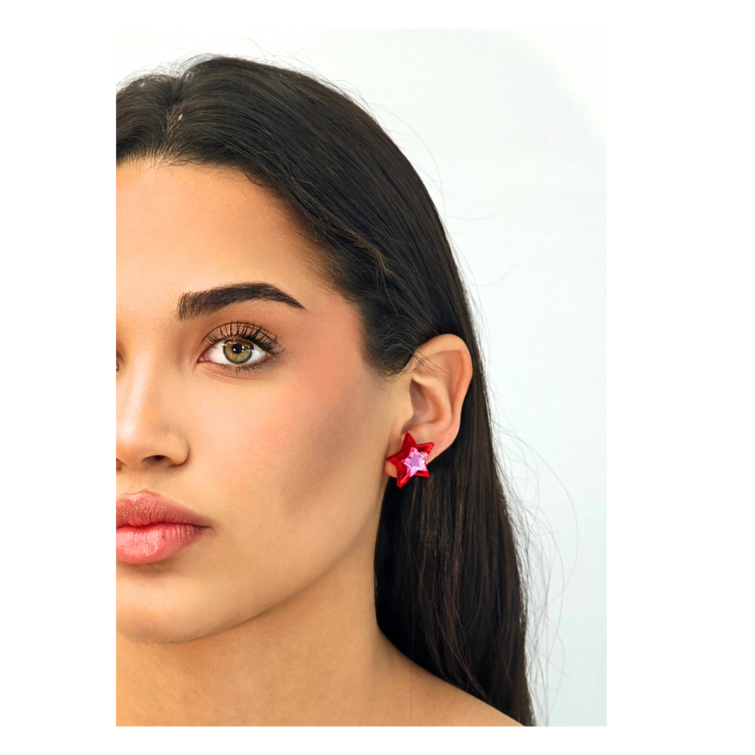 estrella mini rojo rosa 3